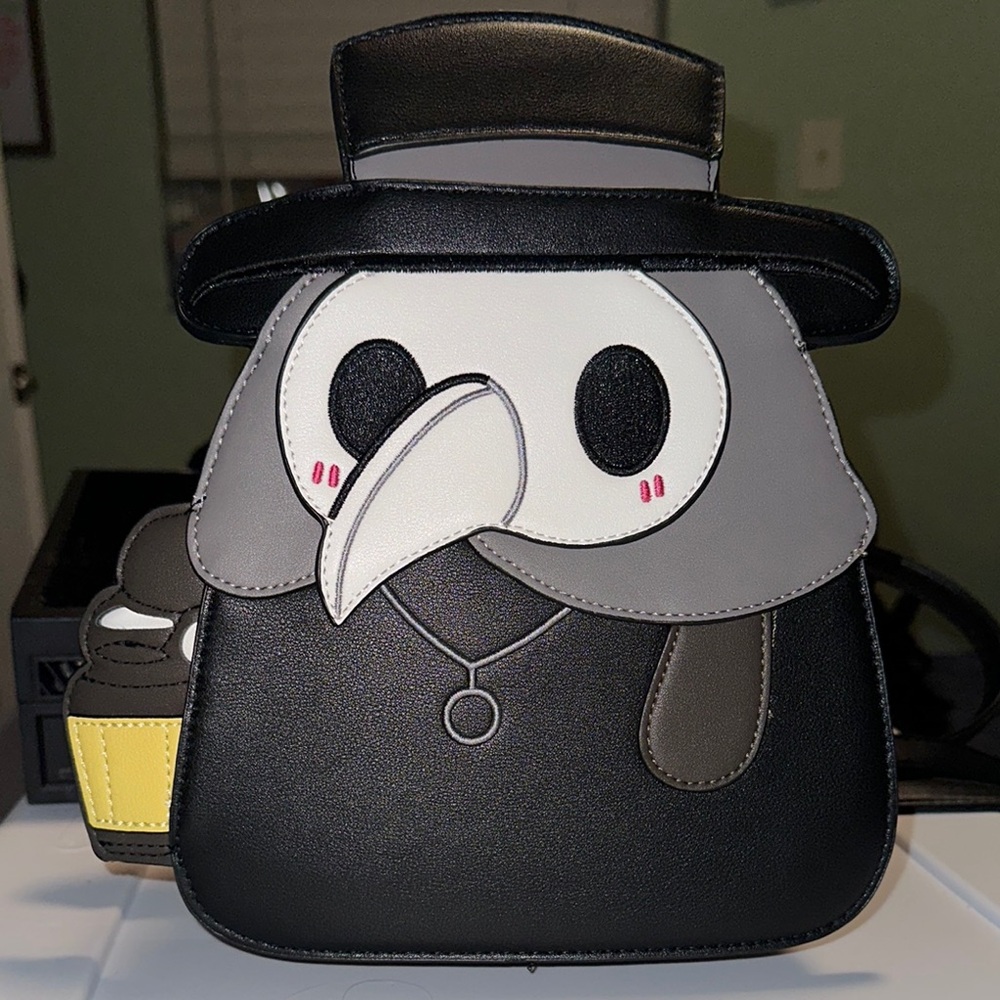 Black and Grey Plague Doctor Bag